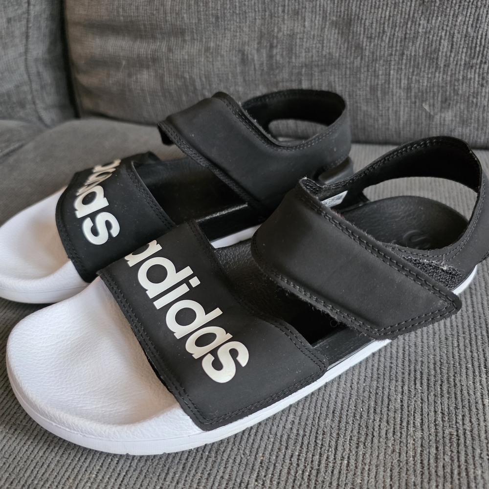 Adidas Black Slide Sandals - Picture 6 of 7